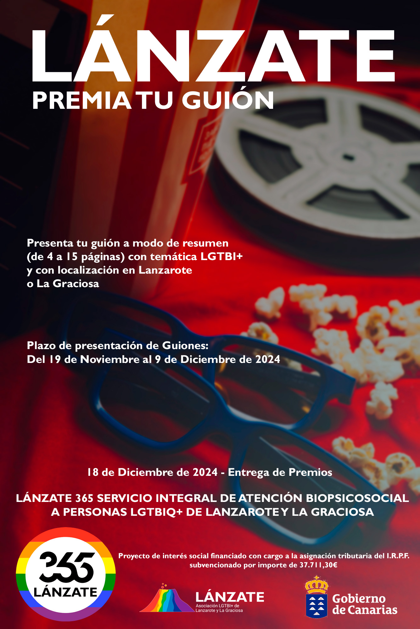 Lanzate premia tu guion cartel vertical